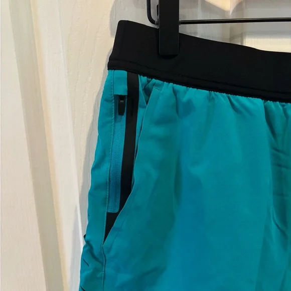 Men's Turquoise Athletic Shorts - Picture 2 of 11